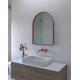 Κρεμαστός Καθρέπτης Iron Arch 60x80 εκ. με Led Brushed (Βουρτσισμένο Ίνοξ)